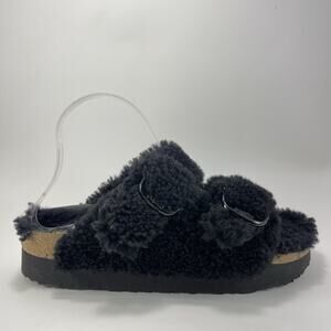 Birkenstock Papillio Arizona Big Buckle Shearling Fur Lined Slide Womens 40 US 9